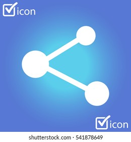 Share  sign icon. Vector of flat design style.