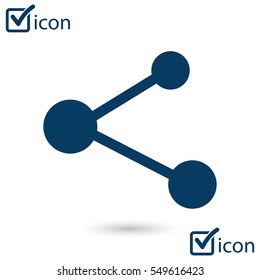 Share  sign icon. Vector of flat design style.