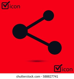 Share  sign icon. Vector of flat design style.