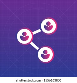 Share sign icon. Vector web design.