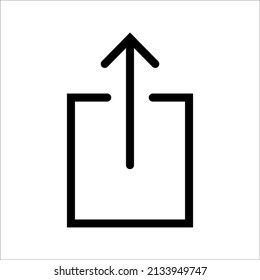 Icono de vector de signo compartido en el fondo