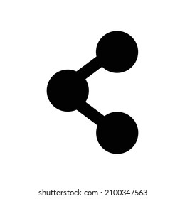Share silhouette icon. Simple vector.