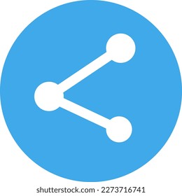 einfaches blaues Symbol teilen