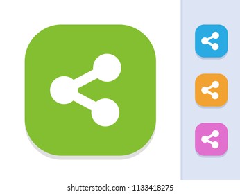 Share - Simple Buttons. A minimalistic vector icon.
