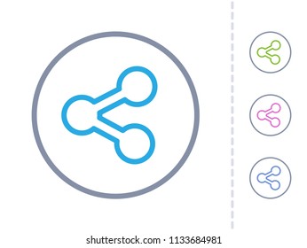 Share - Simple Buttons. A minimalistic vector icon.