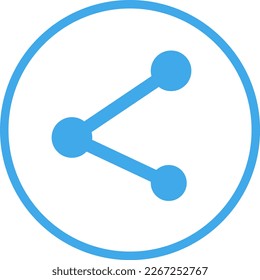 Share simple icon blue illustration