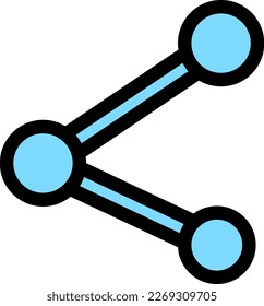 icono azul de ilustración simple