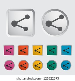 Share single icon. Vector illustration.
