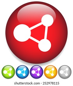 Share, social network, social media buttons, icons