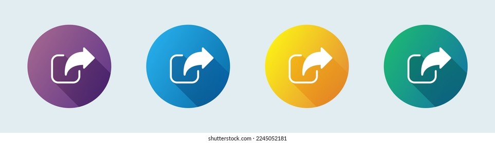 Share solid icon in flat design style. Link signs vector illustration.