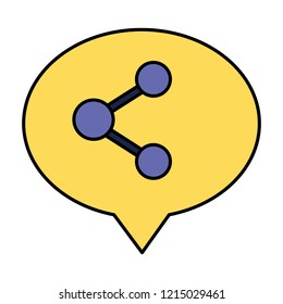 share speech bubble social media