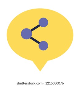 share speech bubble social media