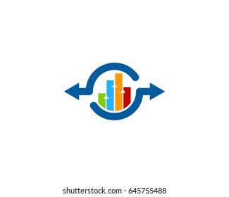 Share Stats Icon Logo Design Element