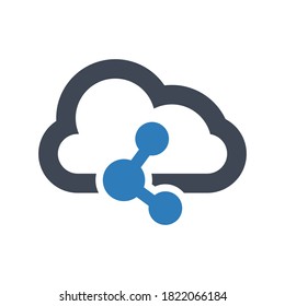 share storage icon.storage,cloud (vector illustration)