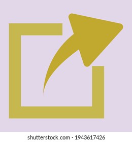share symbol in brown for mobile application