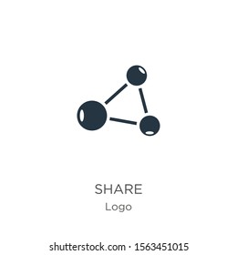 Share symbol icon vector. Trendy flat share symbol icon from logo collection isolated on white background. Vector illustration can be used for web and mobile graphic design, logo, eps10
