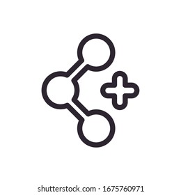 share symbol social media line style icon vector illustration design