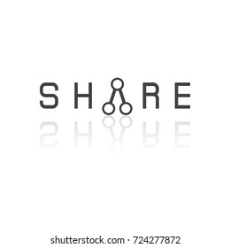 Share symbol for 'technology' concept, vector. Illustration.