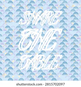 SHARE THE TABLE masked text design featuring rhythmic arch shell pattern and thick stroke frame