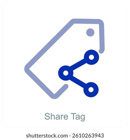 Share Tag and label icon concept