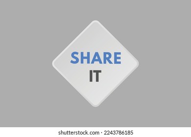 share it text Button. share it Sign Icon Label Sticker Web Buttons