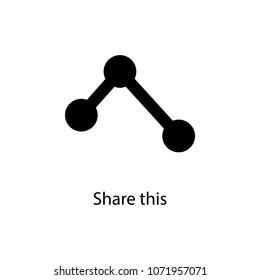 share this sign icon. Element of minimalistic icon for mobile concept and web apps. Signs and symbols collection icon for websites, web design, mobile app on white background