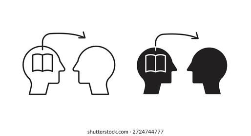 Ícone Compartilhar pensamentos. sinal plano preenchido para conceito móvel e web design
