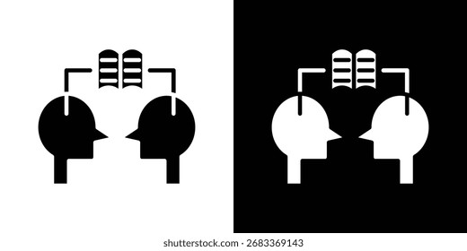 Compartir pensamientos icono de diseño plano. Eps 10