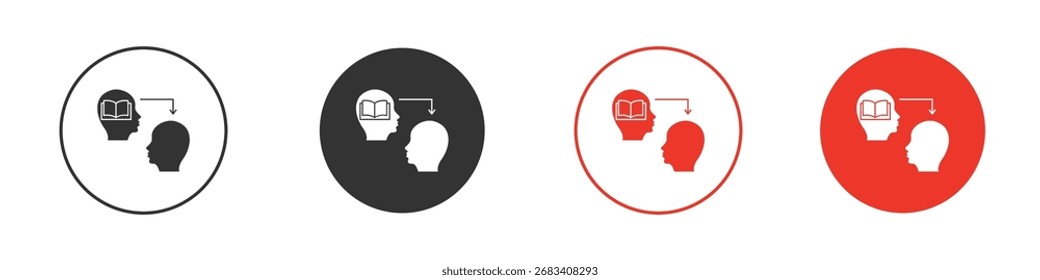 Logos de ícono de pensamientos de Compartir. Plantilla de diseño de icono de Vector plano