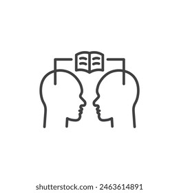 Share Thoughts Icon Set. Vector Symbols for Knowledge Sharing and Mentor.