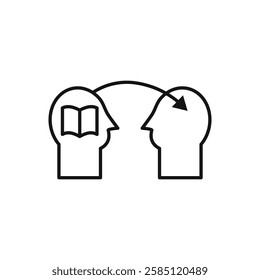 Share thoughts icon. simple thin line vector icon