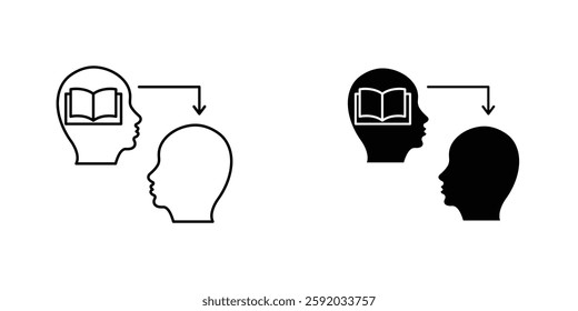 Share thoughts icon symbol collection on white background.