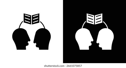 colección de ícono de pensamientos de Compartir. Vector plano ilustración de stock.