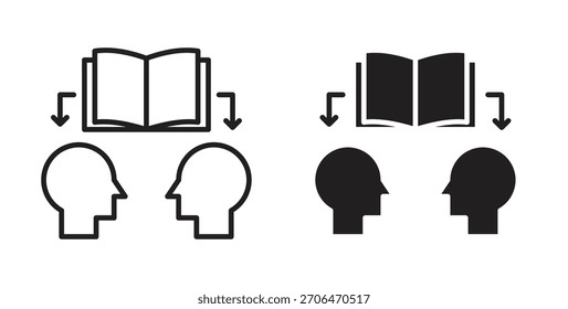 Share thoughts icon for websites and mobile minimalistic flat design.