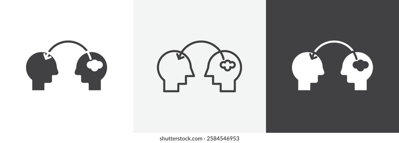 Share thoughts icons graphics pack vectors.