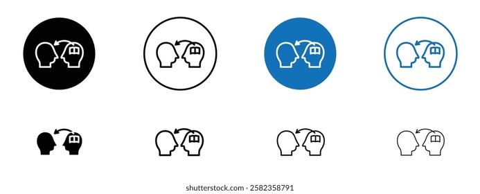 Share thoughts icons pack vectors for app and web ui designs