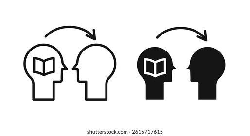 Share thoughts icons set for website design