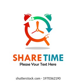 Share time logo template illustration