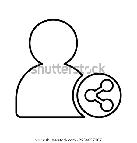 Share User Icon in Line Style