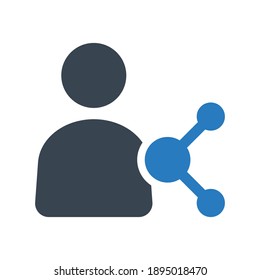 Icono de usuario compartido.navegación,social (ilustración vectorial)