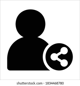 Share User Vector Icon Illustration