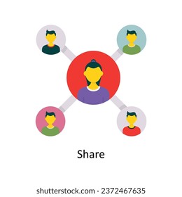 Share vector Flat Icon Design illustration. Symbol on White background EPS 10 File 