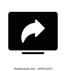 share vector glyph flat icon 