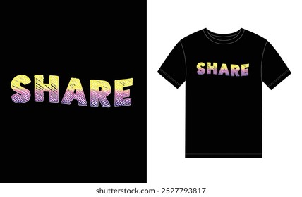 Share vector  for graphic tee t shirt