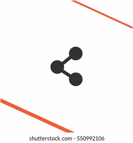 Share vector grey icon on white background. Share symbol stock   illustration. Business picture.