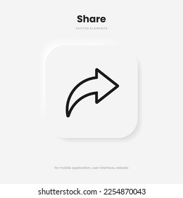 Share vector icon, add to cloud symbol. Load sign. Share, sharing, transfer icon for UI UX website mobile app operation system.