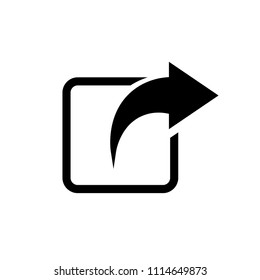 Share vector icon, arrow symbol. Simple illustration for web or mobile app