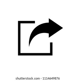 Share vector icon, arrow symbol. Simple illustration for web or mobile app