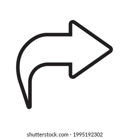 Share vector icon. Arrow symbol on white backround

