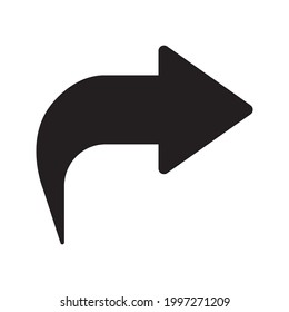 Teilen Sie Vektorsymbol. Pfeilsymbol auf weißem Hintergrund
